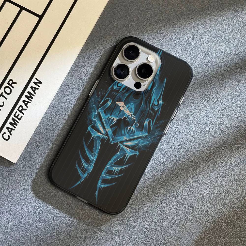Game World Of Warcraft For IPhone 17 16 15 Plus Pro Max 12 14 Plus 11 13 Wave Corrugated Stripe Funda Phone Cover