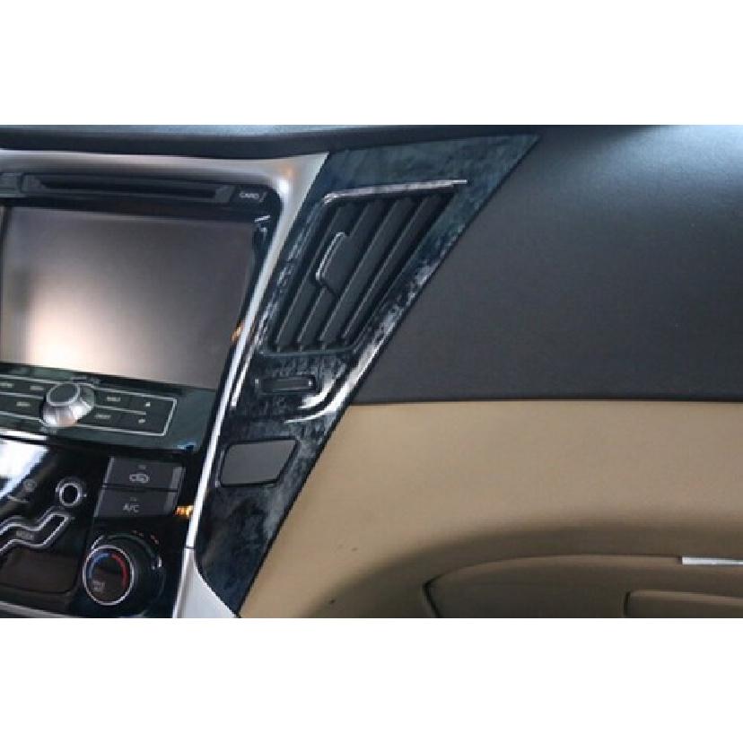 Wood Grain Black Middle Air Outlet Vent Cover Trim For Hyundai Sonata 2011-2014
