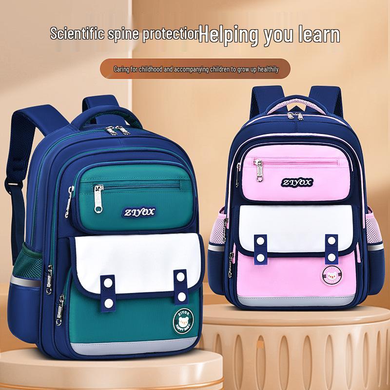 British Style Primary School Backpack for Boys & Girls, Grades 1-6 - Lightweight & Spacious