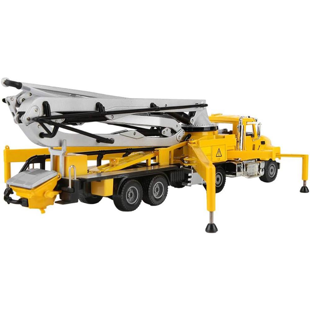 1/55 Scale Alloy Concrete Pump Car Model Toy, Engineering Construction Equipment Model for Kids Over 3 Years Old