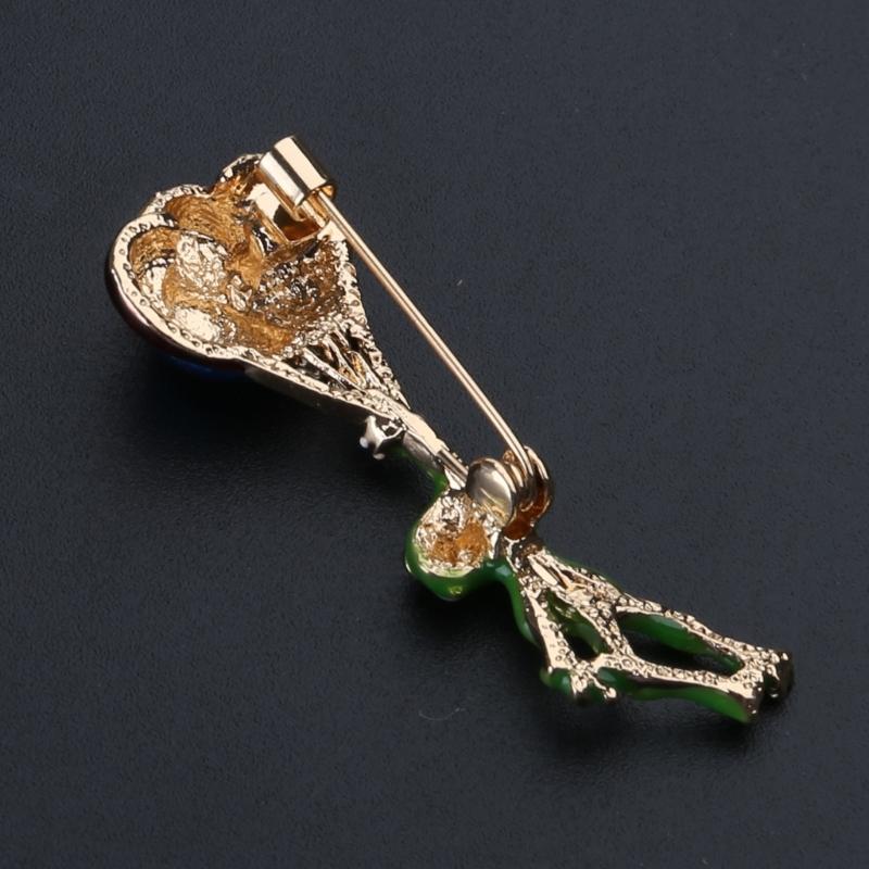 Cute and Funny Frog Hot Air Balloon Pin Style Frog Brooch Pin Lapel Pin Brooch for Any Occasion Animal Brooch Pin