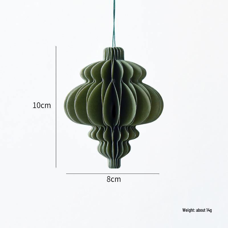 NUCHI Christmas Tree Ornaments: Origami Honeycomb Snowman Ball Pendants