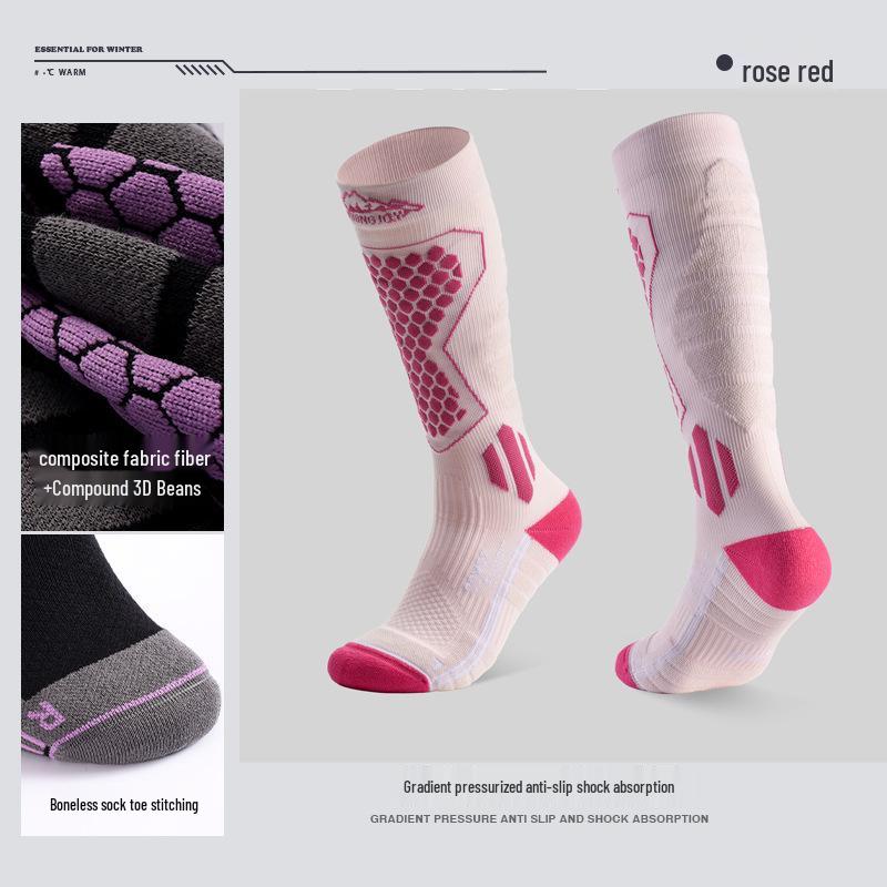 

Теплые флисовые лыжные носки - Мужские и женские, Быстросохнущие, Высокоэластичные, Компрессионная посадка 35-39 роза розовый