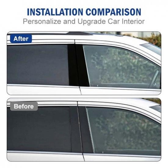 Car Door Window Pillar Post Panel Decor Cover Trim Decal Sticker For 4Runner 10+