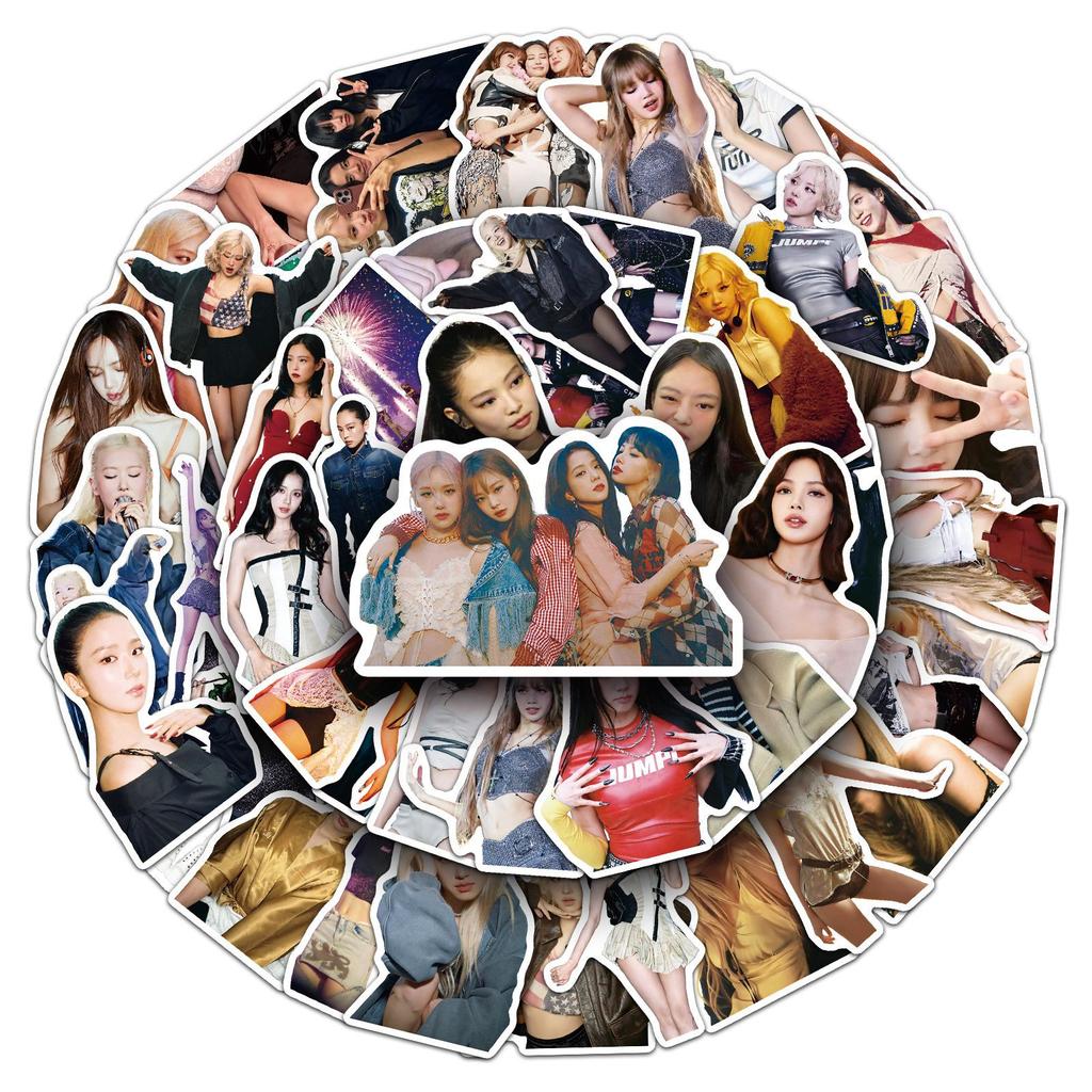 50 blackpink star peripheral creative pattern stickers beautify notebook earphones DIY decorative stickers