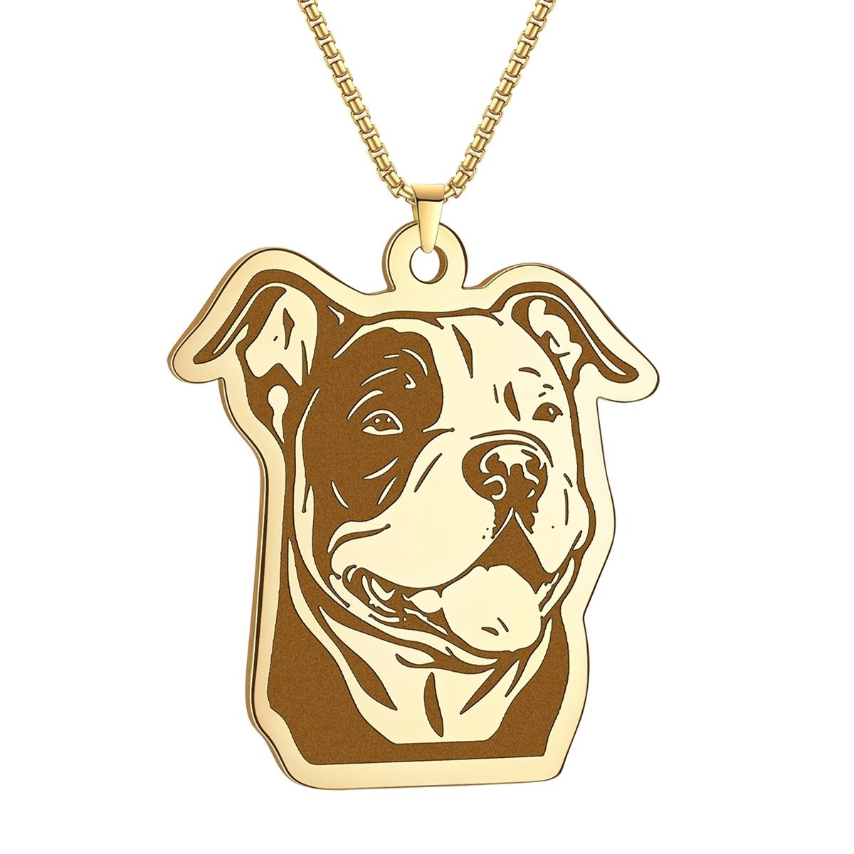 

Kinitial Cute Dog Puppy Pendant Necklace For Women Men Stainless Steel Charm Necklace Wholesale Christmas Gift Jewelry Gold