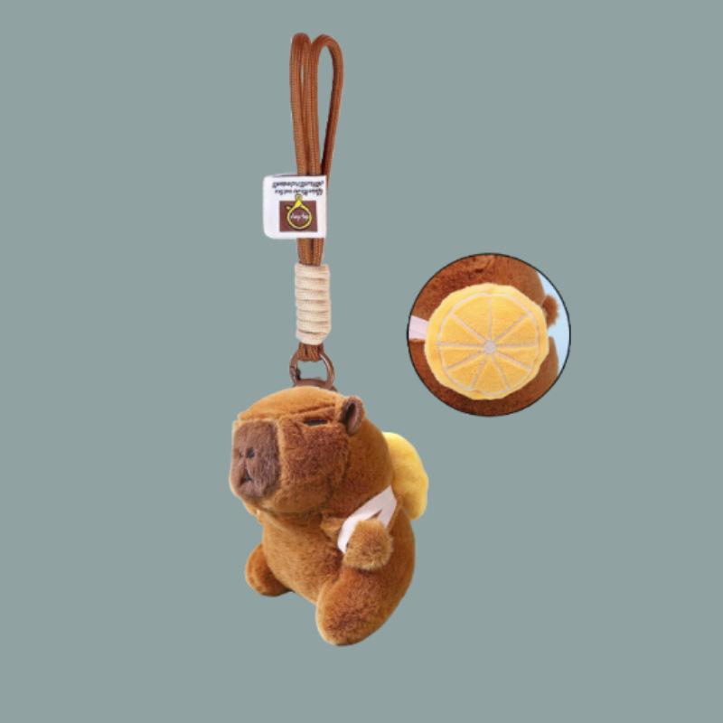 Cute Plush Keychain Small Capybara Pendant Student Bag Pendant Small Gift Boutique