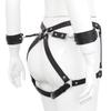 Chastity Pants + Handcuffs Removable PU Adjustable Length Unisex Anal Sex SM BDSM Bondage Sex Toys Couples Adult Products