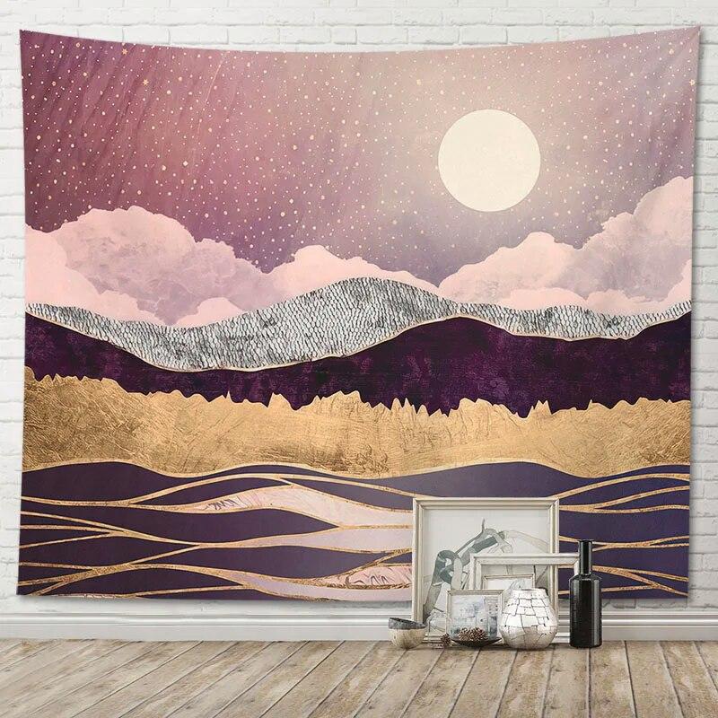 Beautiful Tapestry Room Decoration Abstract Mountain View Home Wall Hanging Background Cloth