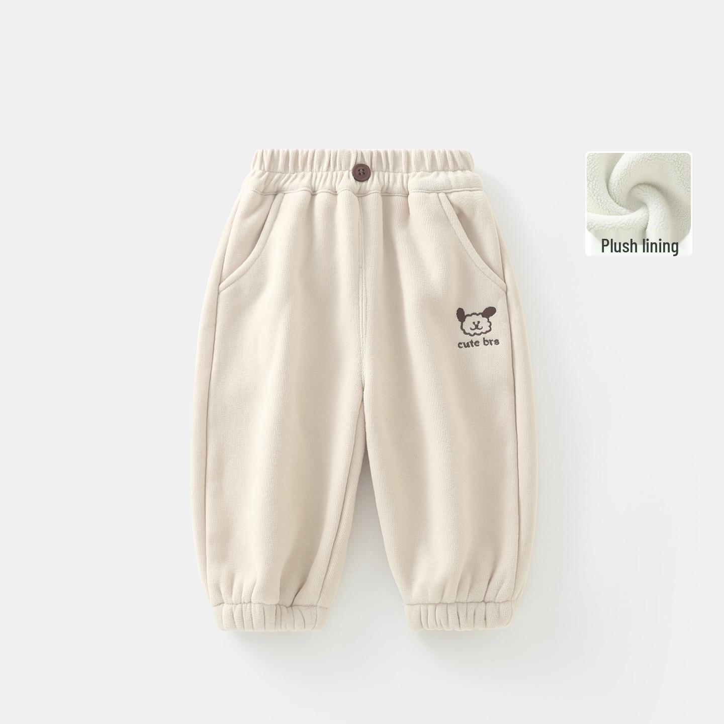 DUUDUU 2025 Fleece-Lined Toddler Training Pants - Thick Warm Autumn/Winter Style 110cm