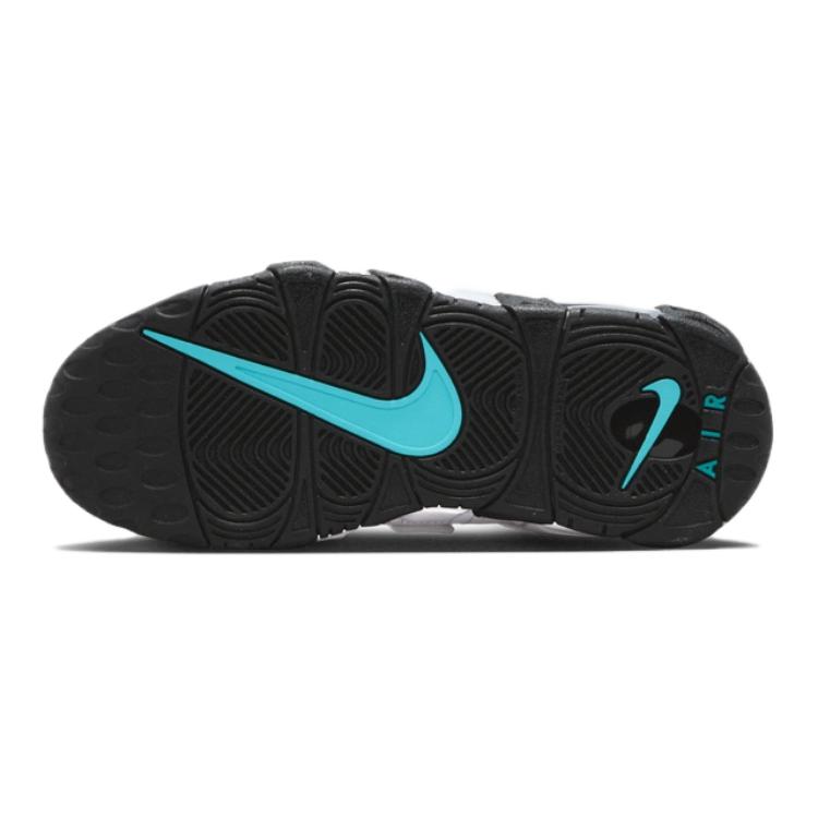 Nike Air More Uptempo Anti-Slip Anti-Kick Shock Absorption Wear-Resistant Mid-Top Kids Basketball Shoes Kids Basketball Shoes Black White FV0838