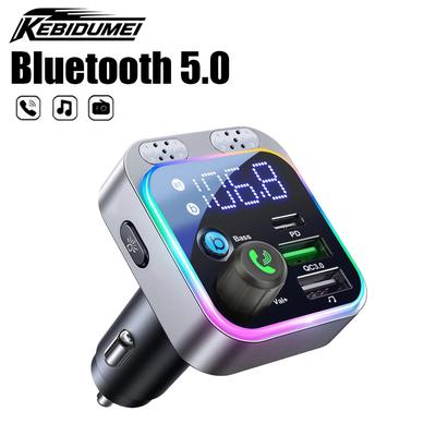 Transmissor FM Bluetooth HM132 Para Carregador de Carro FM/AUX Adaptador de Display Digital Som Grave Leitor de MP3 Acessórios Automotivos