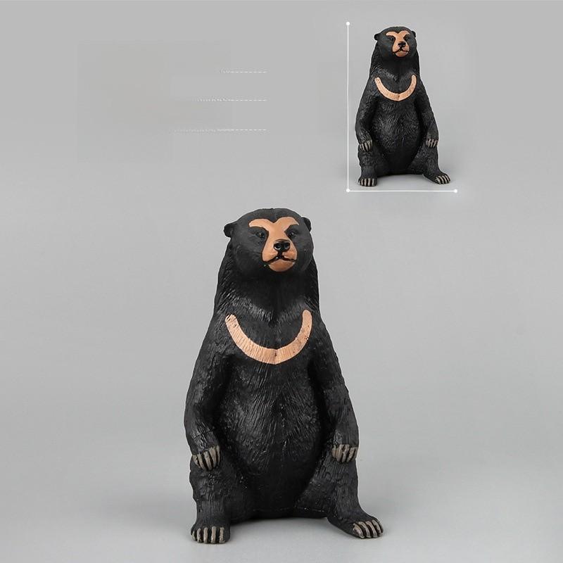 Black Bear Model Toy With Realistic For Childrens Play And Collecting