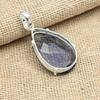 Faceted Amethyst Gemstone 925 Sterling Silver Handmade Pear Shaped Jewelry Pendant