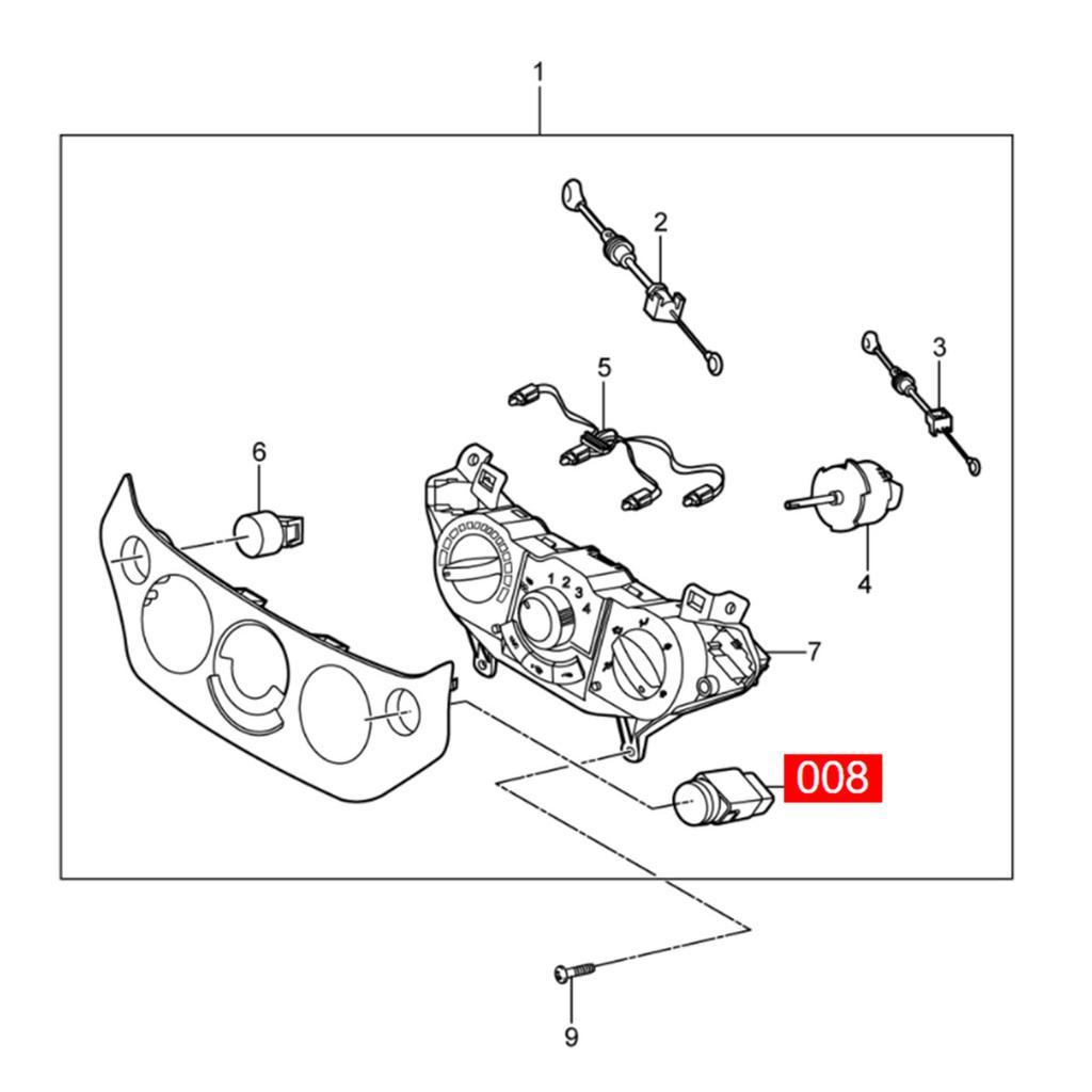 1PC Hazard Warning Switch for Chevrolet Aveo 2007-2011