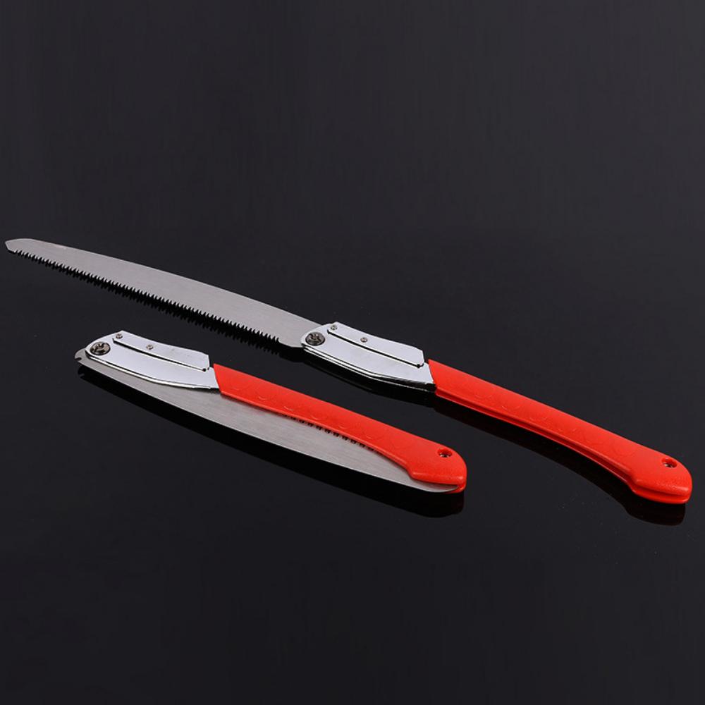 Manganese Steel Folding Logging Saw with 3-Sided Tooth and Safety Lock for Wood Branch Cutting Trimming Bamboo Pruning 16 Inch