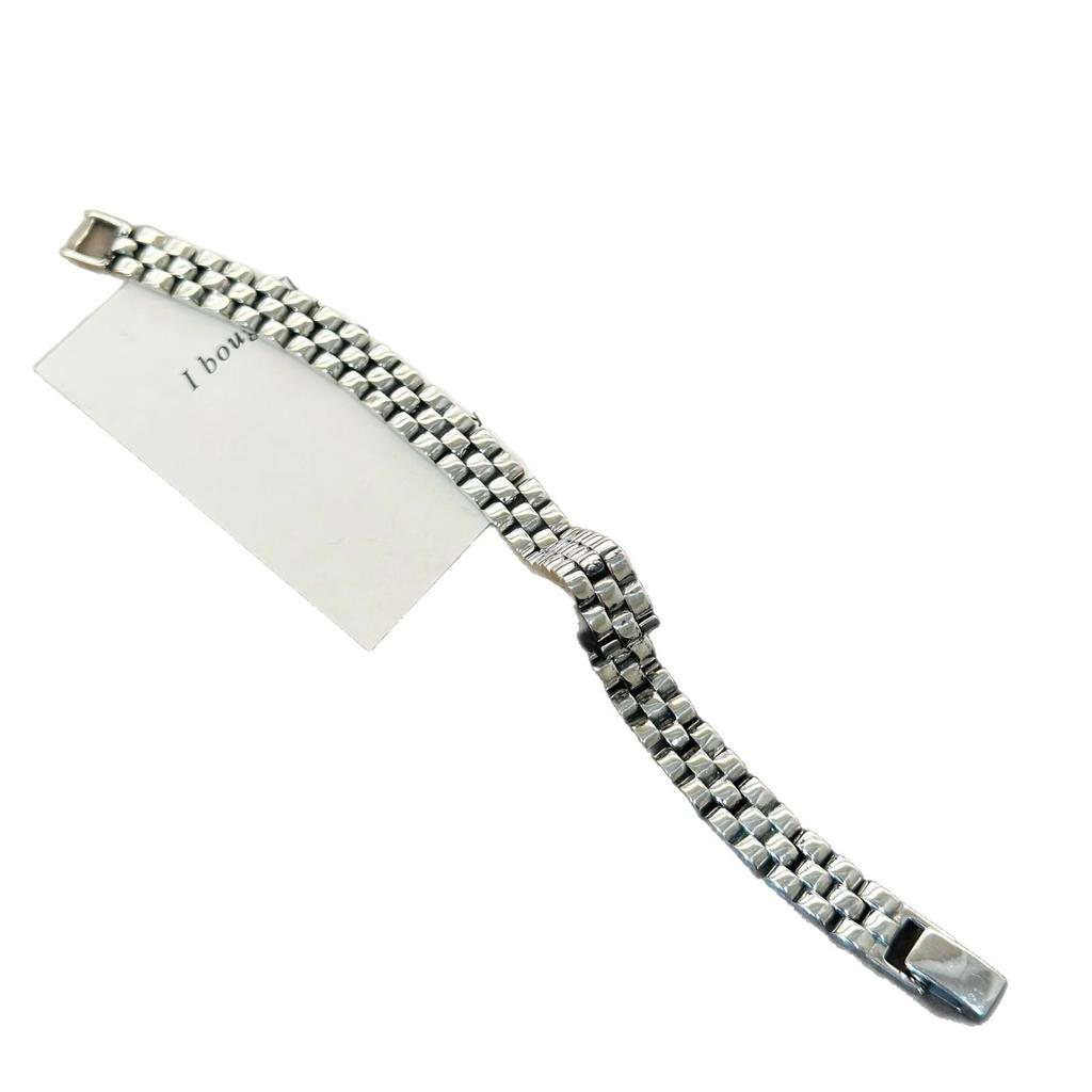S925 Sterling Silver Heavy Industrial Bracelet: Simple, Niche, Luxurious, Retro & Versatile for Men and Women.