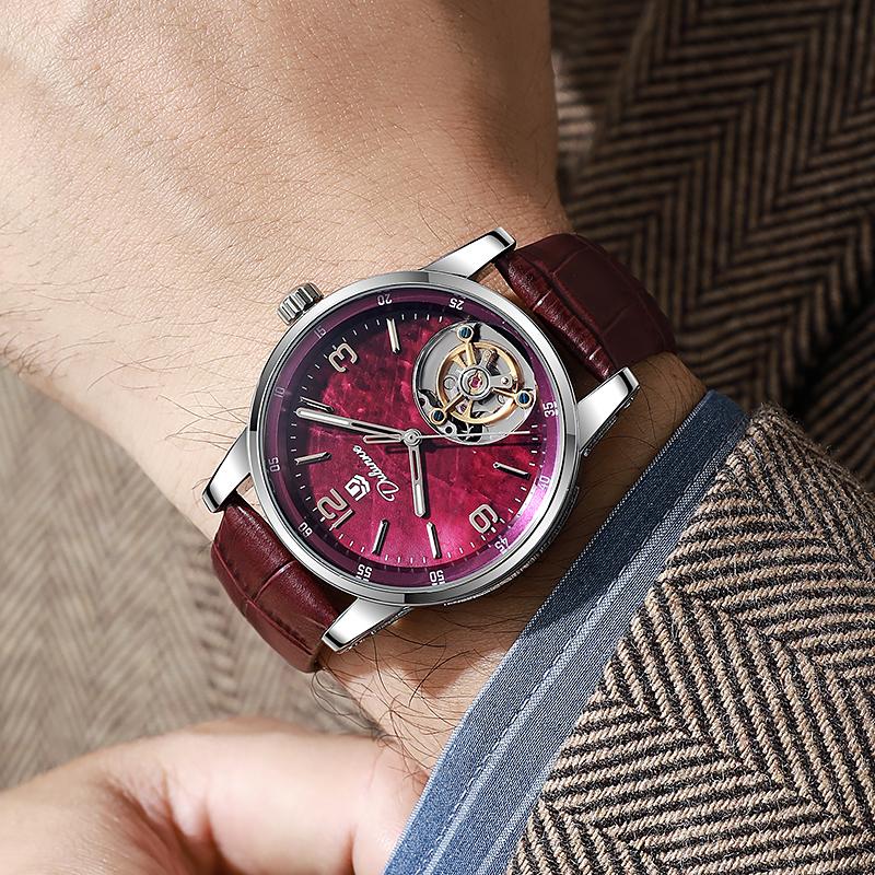 NEW Tourbillon Watch Men Fashion Sport Automatic Mechanical Clock Waterproof Wristwatch Top Brand Luxury Business Watch Reloj