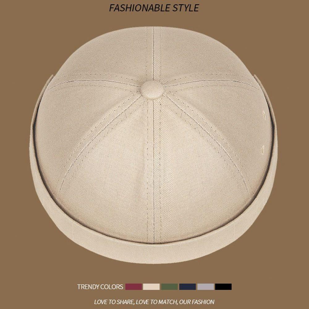 Solid Color Beanie Hat Cotton Sunscreen  Hat Breathable Baseball Cap  Women