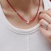 OURPIERRE RED BEADS DONUT NECKLACE