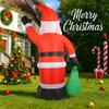 7.9FT Inflatable Toy Santa Claus Gift Bag Xmas Yard Lawn Party Decoration with LED Lights Christmas Home Supplies Ornament Gift