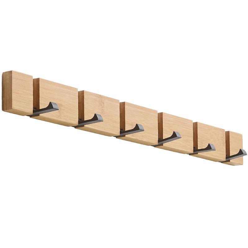 Wall-Mounted Clothes Rack with Hooks for Bedroom or Entryway Behind Door