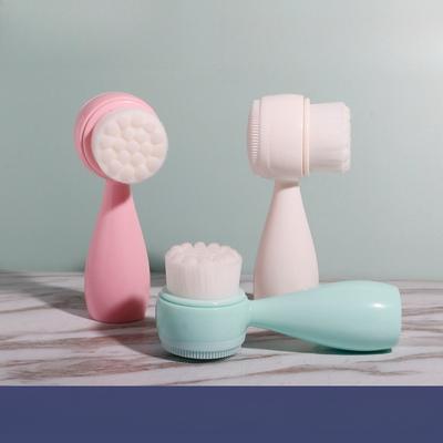 Soft Hair Manual Cleansing Brush, Silicone Face Brush, Beauty Cleanser Cleansing Beauty Tool
