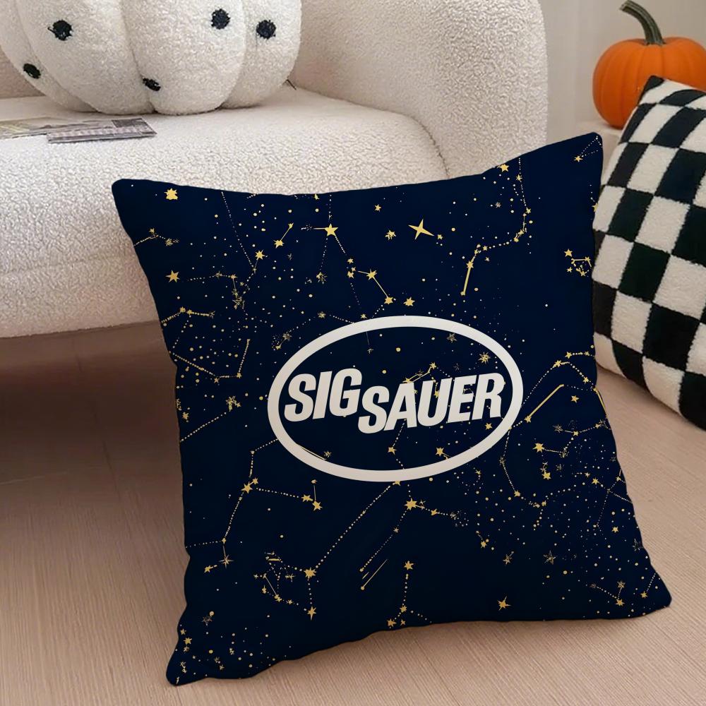 Marke Hardcore SIG Sauer Kissenbezug Wurfkissenbezug Verdeckter Knopf Strapazierfähiges Polyester Stuhlkissen