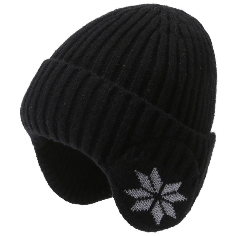 Hat Men's Winter Warm Knitted Hat Winter Cycling Fleece Ear Protector Wool Hat Scarf Men's Youth Pullover Hat