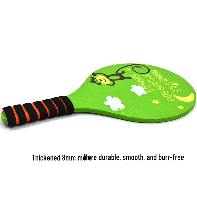 Aoxing Solid Wood Badminton Racket - Thickened Design for Indoor & Outdoor Use, Suitable for Children & Adults, Three Feather Fitness Racket.