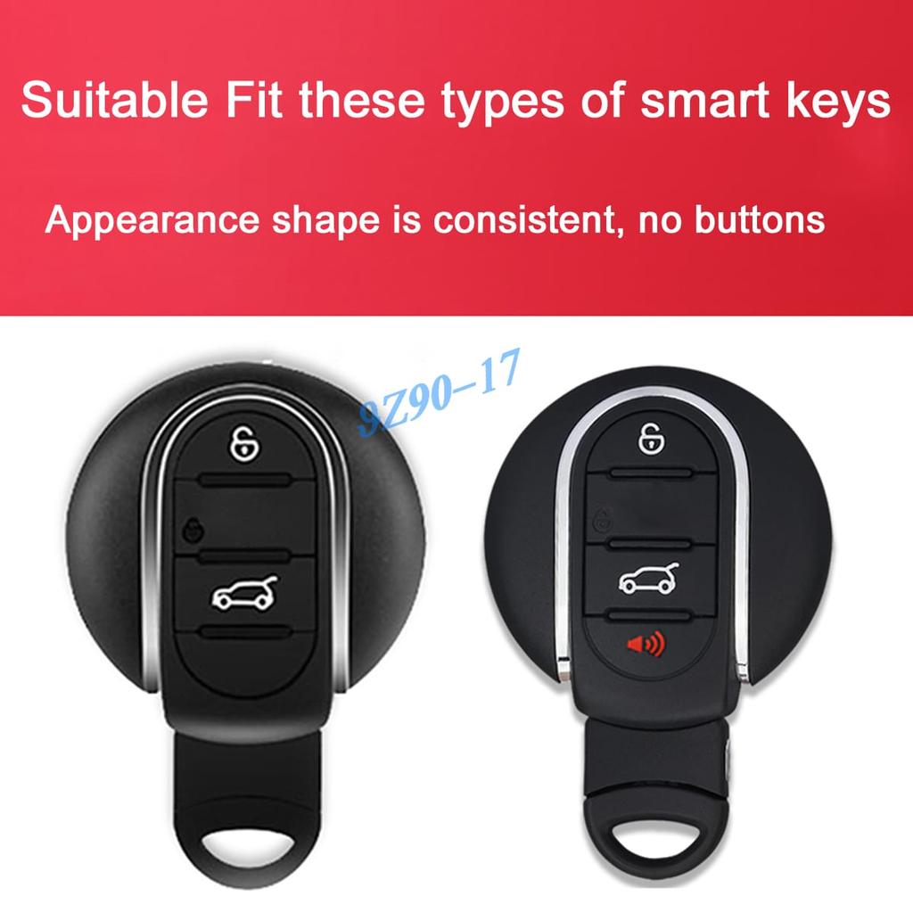 Carbon Fiber Car Key Fob Cover Case Chain Ring For Mini Cooper S One Countryman Clubman F54 F55 F56 F57 F60