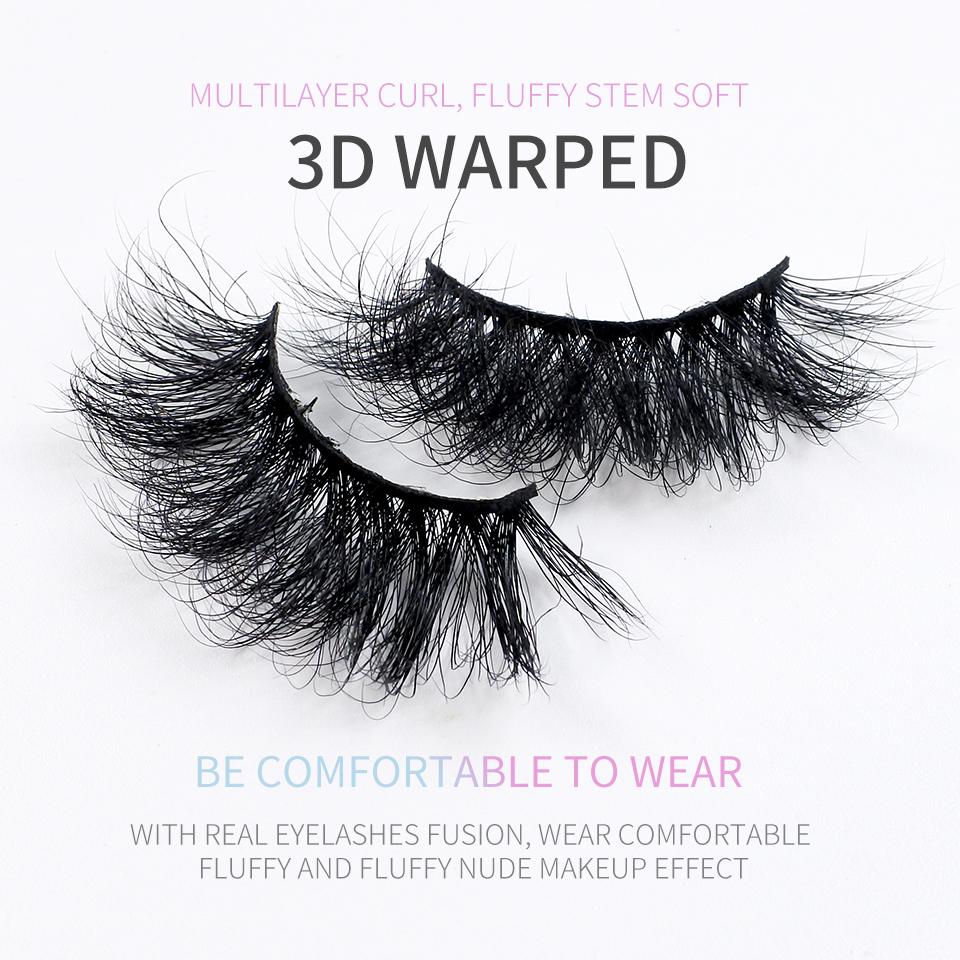 RED SIREN Fluffy Mink Lashes 25mm 27mm Long Thick 3d Mink Eyelashes Maquillaje