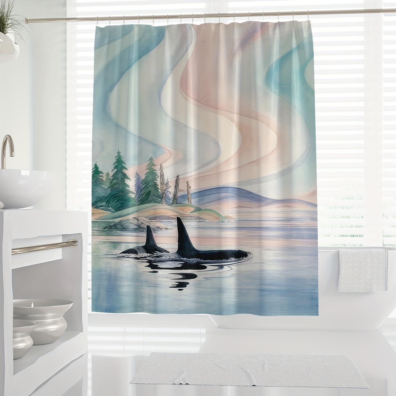 

Hand-Painted Oil Painting Curtain - Multicolor Minimalist, Water-Resistant, Machine Washable, Includes Hooks, All-Season W90xH180cm