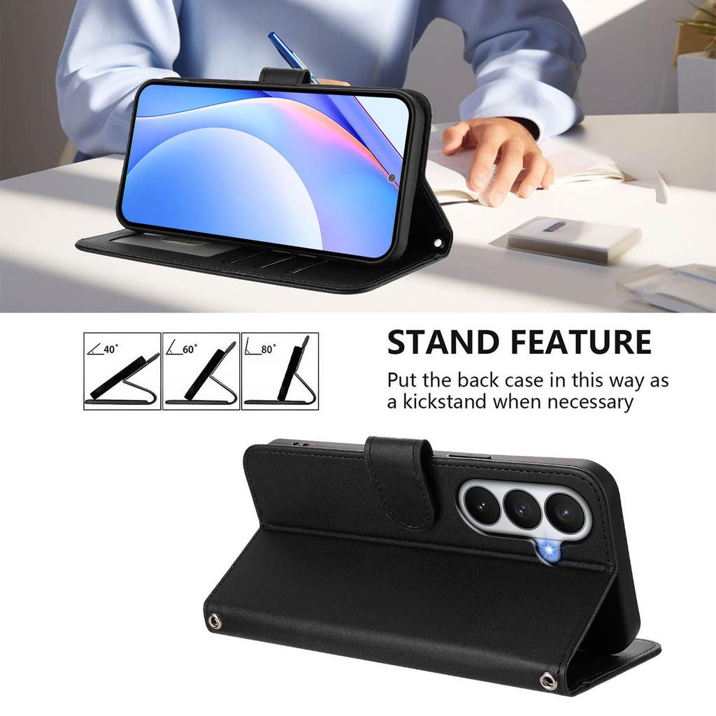 3D Wytłaczane Skórzane Etui Portfel na Telefon z Niedźwiedziem Dla Samsung Galaxy S26 S25 Edge S24 S23 S22 S21 S20 Ultra FE S10 Plus Pokrowiec z Klapką na Karty