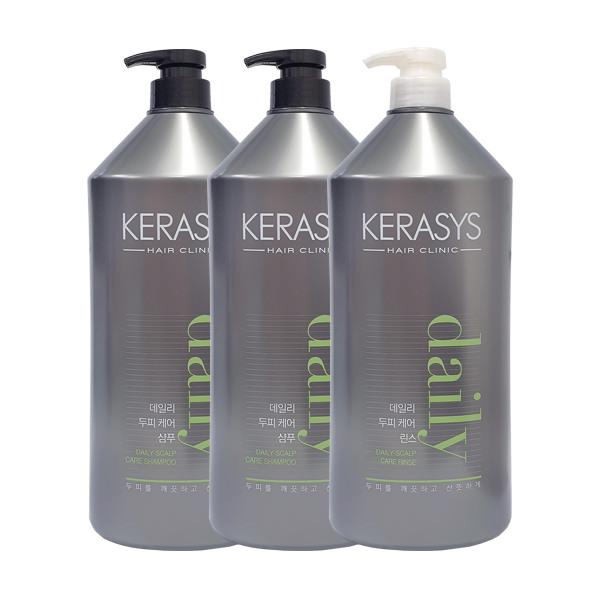 

KERASYS Scalp Clinic Shampoo 1500ml x2 + Rinse 1500ml (Large Capacity)