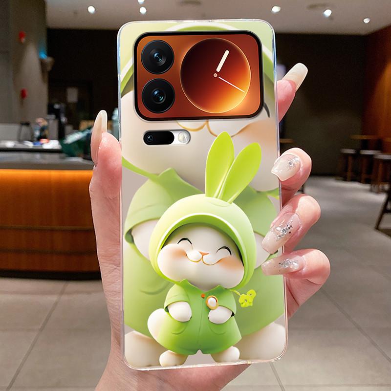 Fashion Night Owl Pattern Phone Case For Xiaomi 17 Pro Xiaomi 17 Pro Max Transparent TPU Soft Cover Shockproof Couple Shell