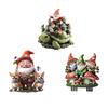 Gnome Family On Turtle Garden Stake Outdoor Acrylic Gnome Turtle Figurine with Stake for Lawn Patio Balcony Yard Decor