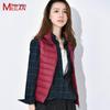 Women's Lightweight Short Down Vest - Sleeveless Winter Outerwear Jacket