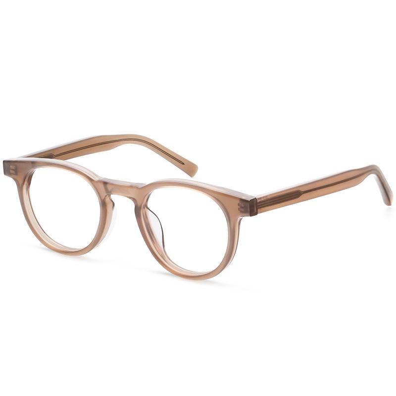 

Трендовые оправы для очков из листового металла для мужчин и женщин, вдохновленные Margiela MM009, стиль инфлюенсеров, Little Red Book, оправы по рецепту для простого лица коричневый