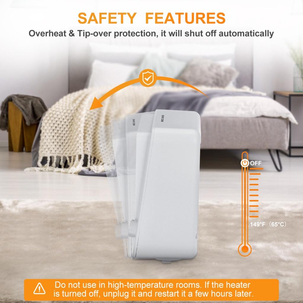 750W/1500W Electric Heater Portable Heating Fan Mini Desktop Air Cold Warm Heater Fan Winter 2Gear for HomeOffice