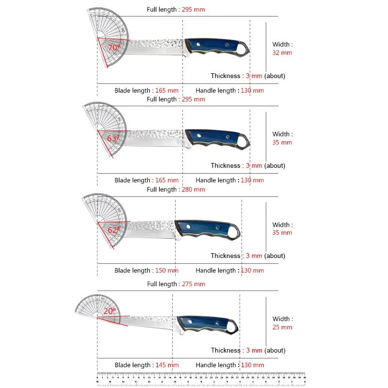 Hand Forged Blade Kitchen Knives Meat Cleaver Slicing Fish Butcher Boning Knife Wood Handle Chef Knife Stainless Steel Knife