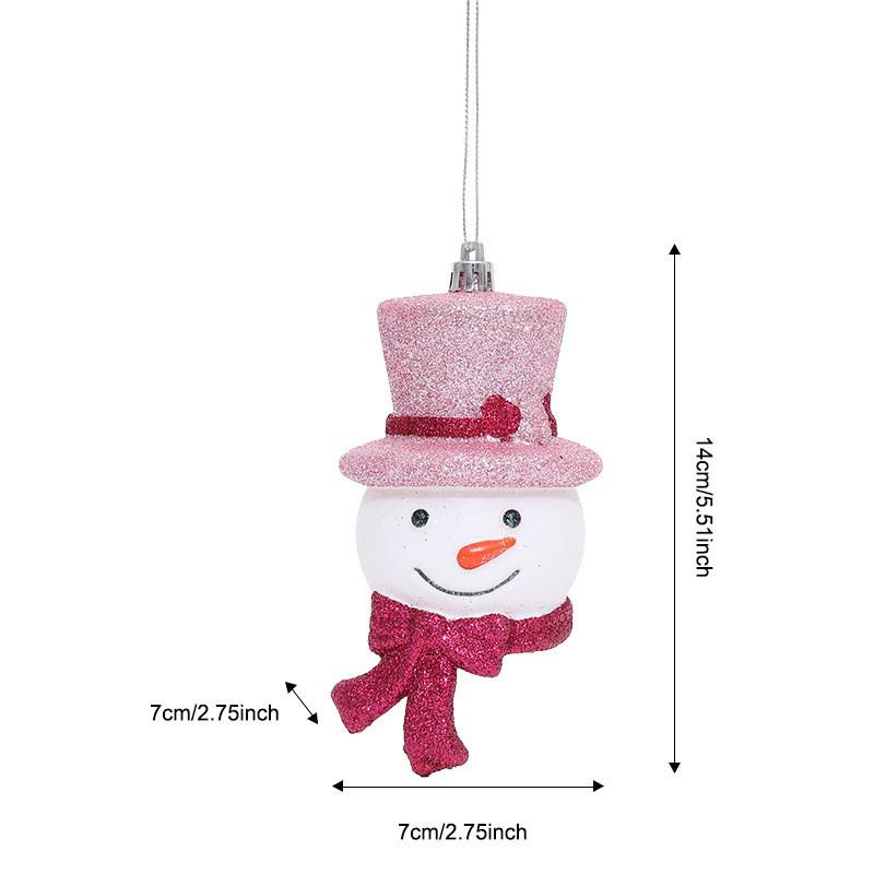 Pink Cartoon Christmas Tree Ornament with Glitter Sequins - Ins Style