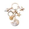 Trendy Natural Shell Keychain Handmade Keyring Accessories Conch Starfish Star Pendant Key Chain Ocean Theme Accessory