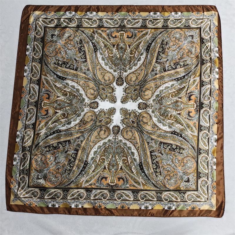 Women Spring Summer Square Scarf 90*90cm Satin Silk Scarves Headscarf Female Foulard Beach Bandana Ladies Neckerchief Hair Band