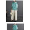 Blusa estiva con colletto alla coreana a tre quarti alla moda da donna High Street Casual Pullover larghi Elegante Ricamata