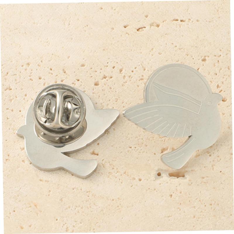 1 Stück Edelstahl, Personalisiert Minimalistisch, Tier Taube Vogel, Friedenstaube, Brosche Manschettenknöpfe Schmuck