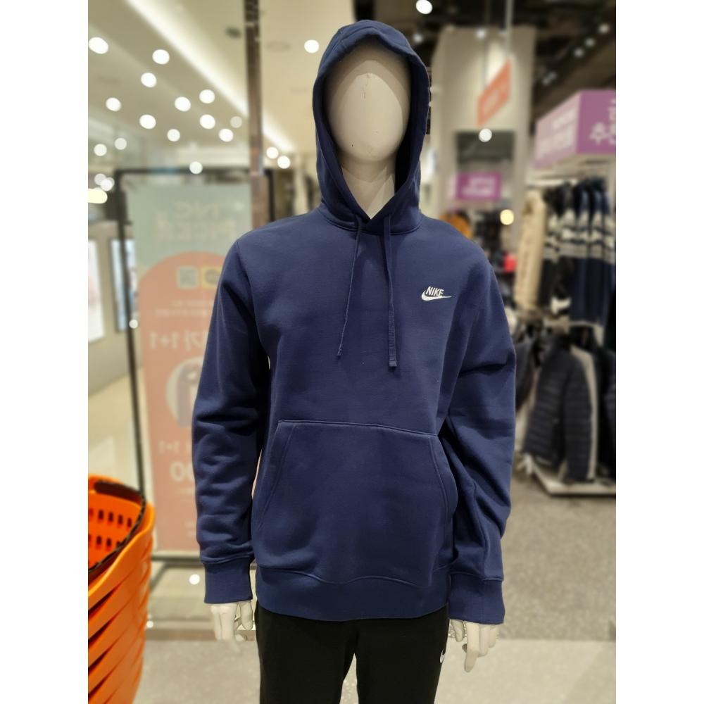

Мужская футболка с капюшоном Nike Mens Club Темно-синяя BV2654 410 NKHD34M02378