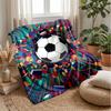 Soccer Ball Celebration 3 Theme Blanket Lightweight Warm Flannel Blanket Decorative Throw Blanket for Home Decoration