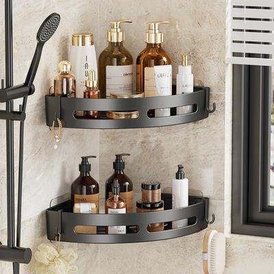 Badkamer Toiletartikelen Opberg Hoekplanken Ponsvrij Wandmontage Organiseerrekken PP Materiaal Multifunctioneel Keuken Kruidenrek