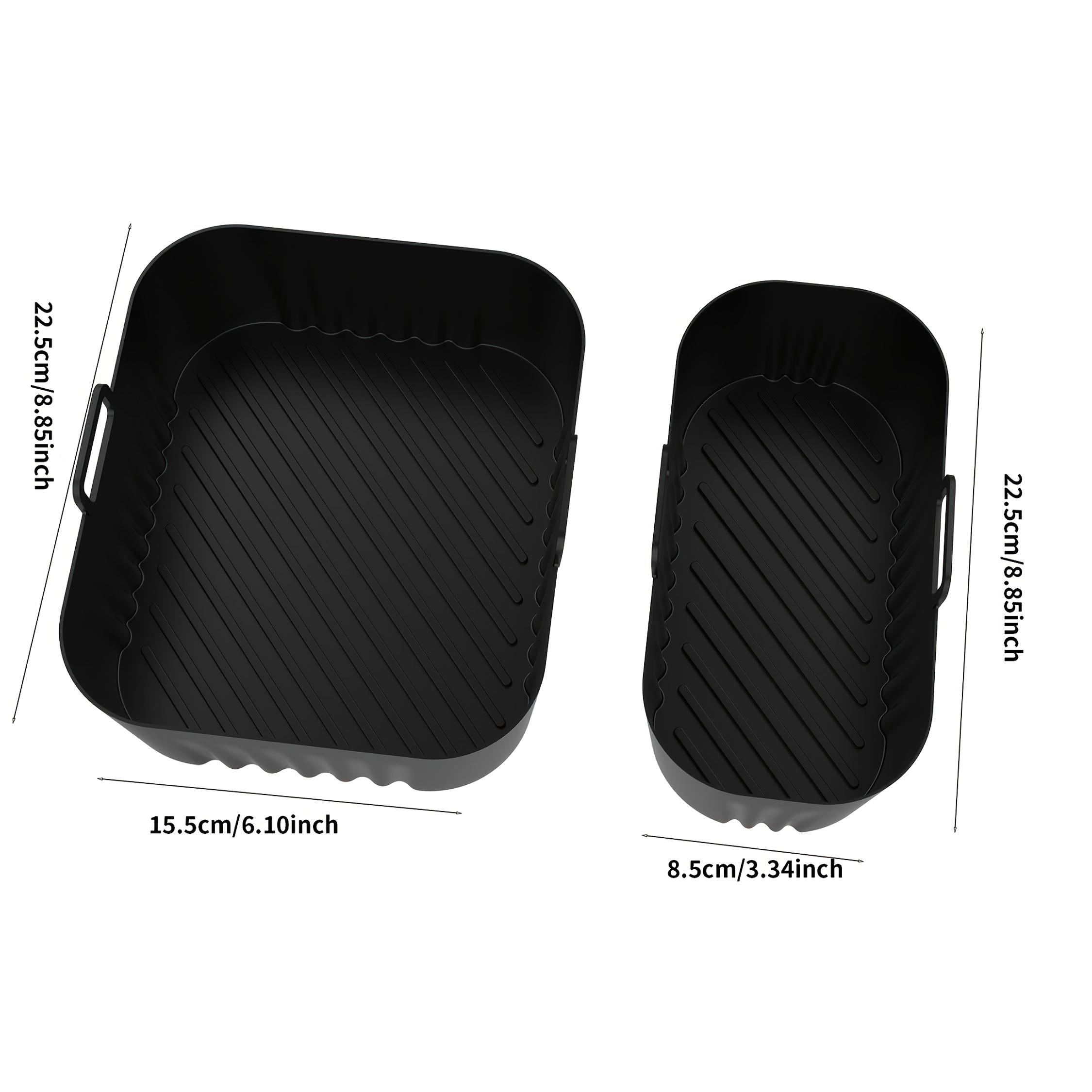 

2pcs Silicone Baking Trays for Air Fryer Suitable for Philips-Na350-3000 Size Silicone Baking Tray Modelswith Non-Stick Surface светло-серый